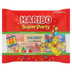 Подходящ за: Специален повод Haribo Супер парти чанта 22 пакетчета 352g